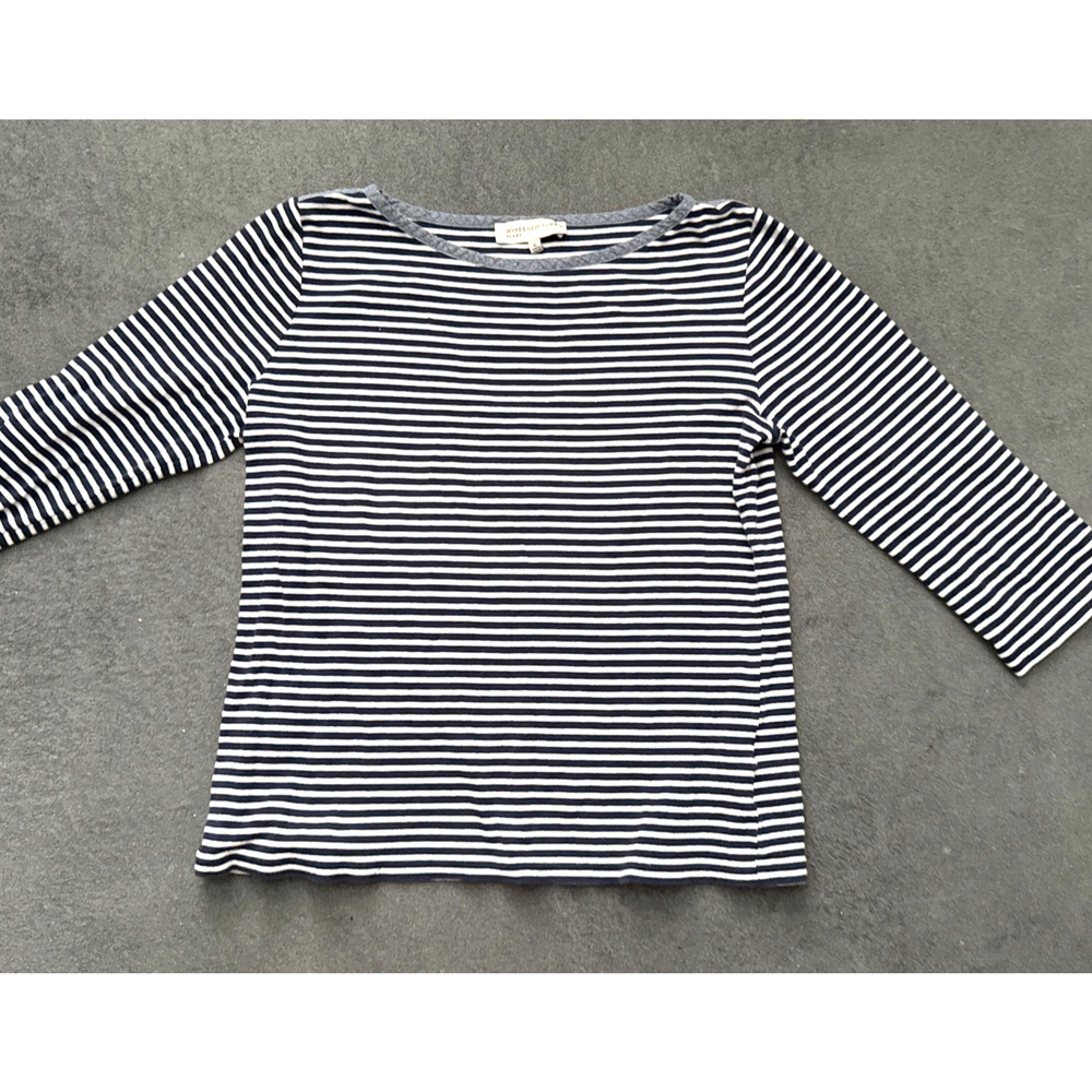 4 for $12 Jones New York Sport Striped Top, Blue And White, XL